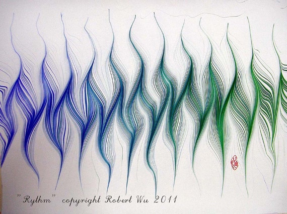 Flowing rhythm in art picture