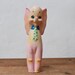 RESERVED for Wanderingfawn - Pink Elephant Rubber Squeak Toy 1950s