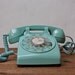 Mint Green 1960s Rotary Telephone Phone