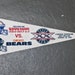 1986 Super Bowl XX Patiots Bears Pennant