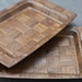Set of Two Small Weavewood Plate Trays