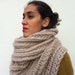 Chunky knitted Dusty Pink scarf /Estella/ Wool