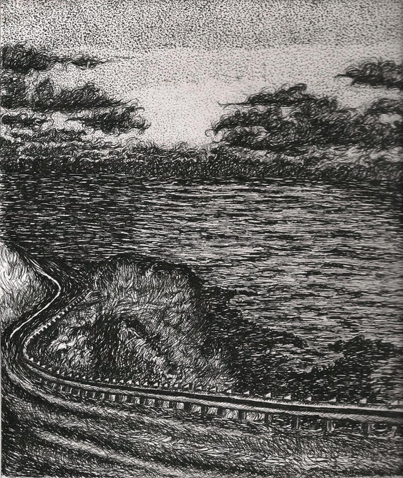 pencil drawings of seascapes