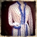 COUNTRY LIVIN /// Sheer 1970s Blue & White Flowy Day Dress