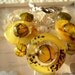 Unusual Yellow Circle Dragon Vein Agate Bracelet- Balancing Heart Chakra, Snake Skin Agate, Green Yellow Spring Cuff