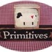 Primitive Shelf Sitter Sheep Block Rusty Stars Hand Painted Wood Block Set