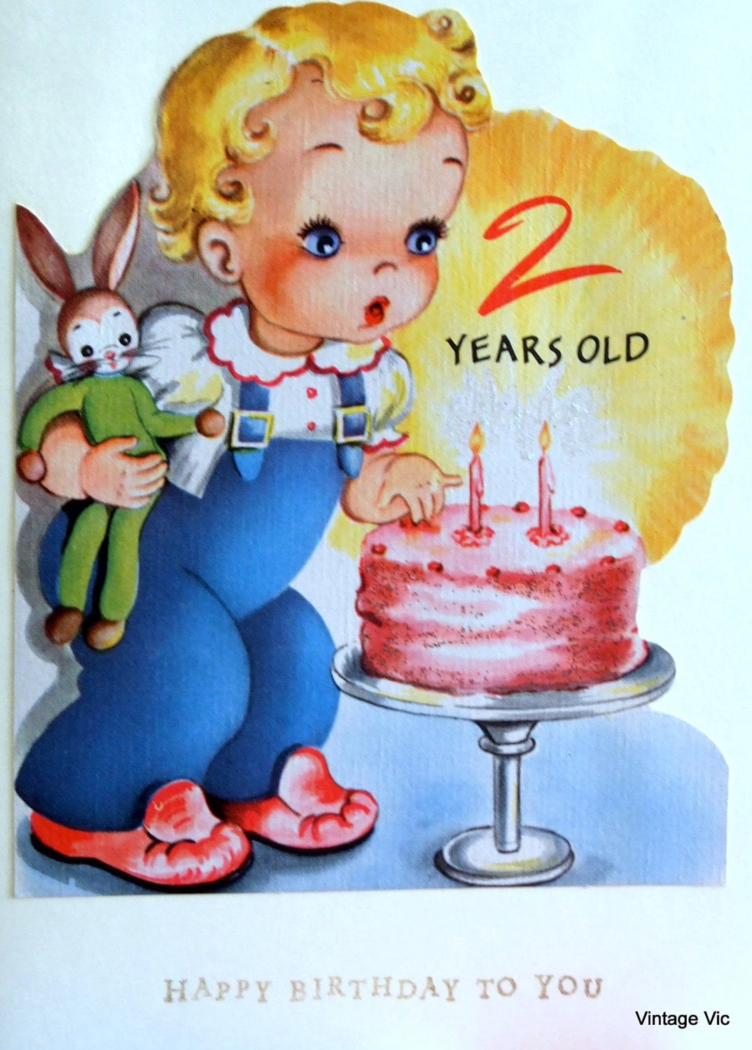 birthday-card-for-2-year-old-made-from-vintage-card