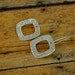 Simple Square Fine Silver Hammered Earrings