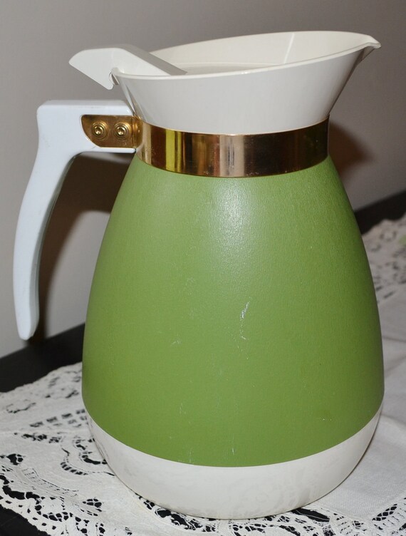 Vintage Green Pitcher Vintage West Bend Avocado Green Plastic