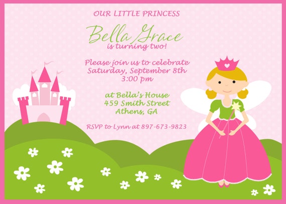 Items similar to Printable Princess Birthday Party Invitation on Etsy