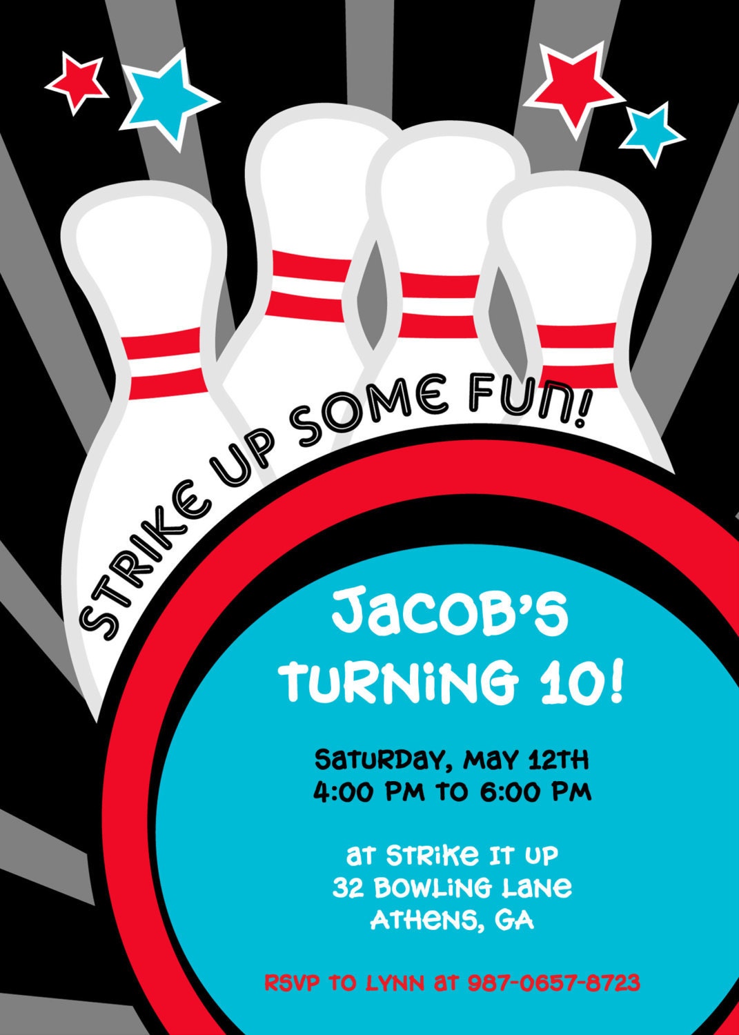 Bowling Party Invitations 5