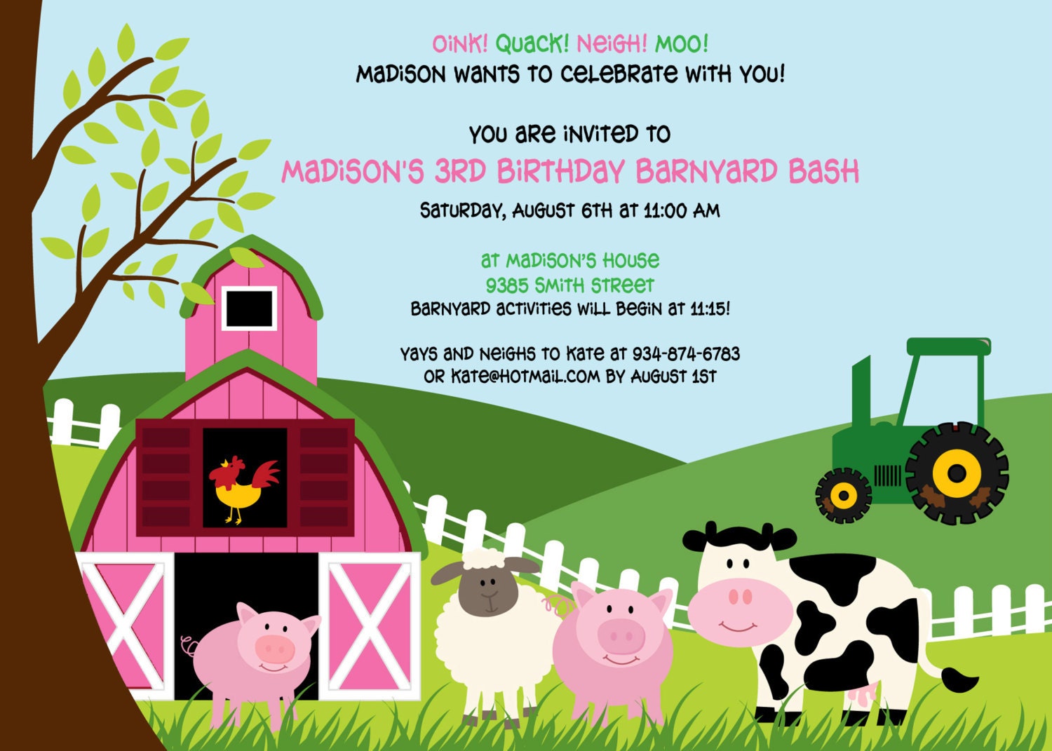 Barnyard Party Invitation Wording 4