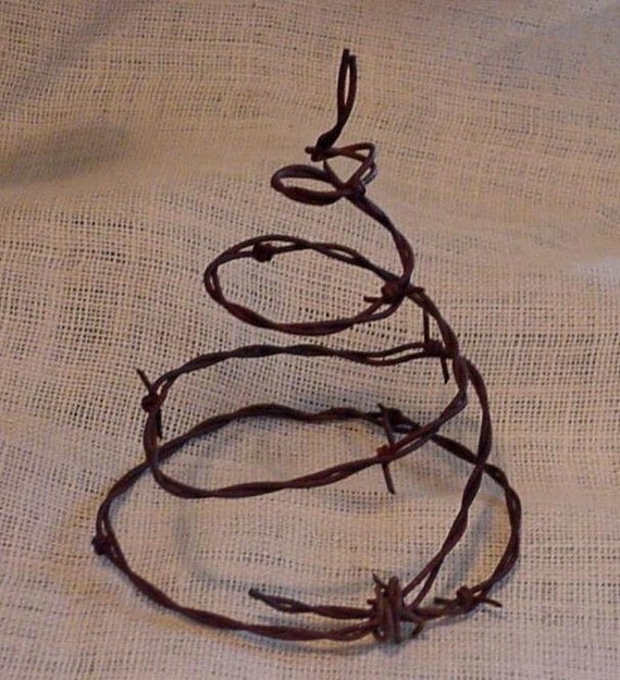 Barbed Wire Tree Form Western Rustic Decor Upcycled Reclaimed
