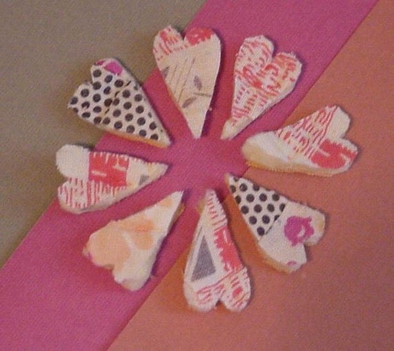 Feedsack Heart Appliques Vintage Shabby Cutter by ITSYOURCOUNTRY