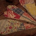 Primitive Feedsack Hearts Large Heart Appliques Embellishments Upcycled Cutter Quilt itsyourcountry