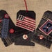 Denim Gift Tags Patriotic Americana Blue Jean Fabric Hang Tags Bookmark itsyourcountry