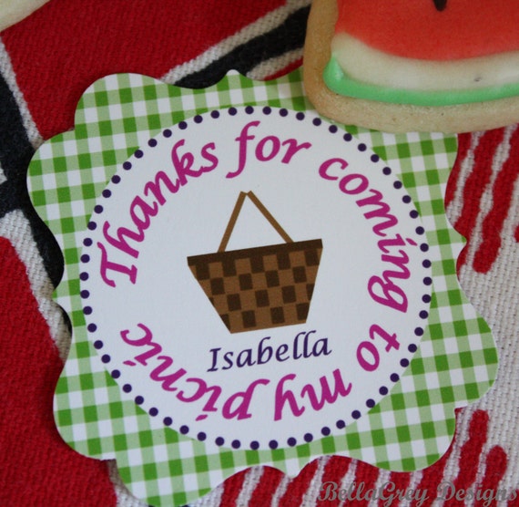 Picnic Birthday Party Favor Tags Il_570xn
