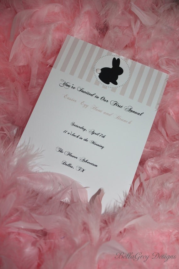 CUSTOM Invitations - Vintage Peter Cottontail Easter Collection - by BellaGrey Designs Il_570xn
