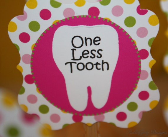 CUSTOM Toppers - One Less Tooth Party Collection - BellaGrey Designs Il_570xn