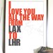 DIY Files-Travel Poster, Airport Codes Love, 11X14 Inches, Custom sizes and Colors available