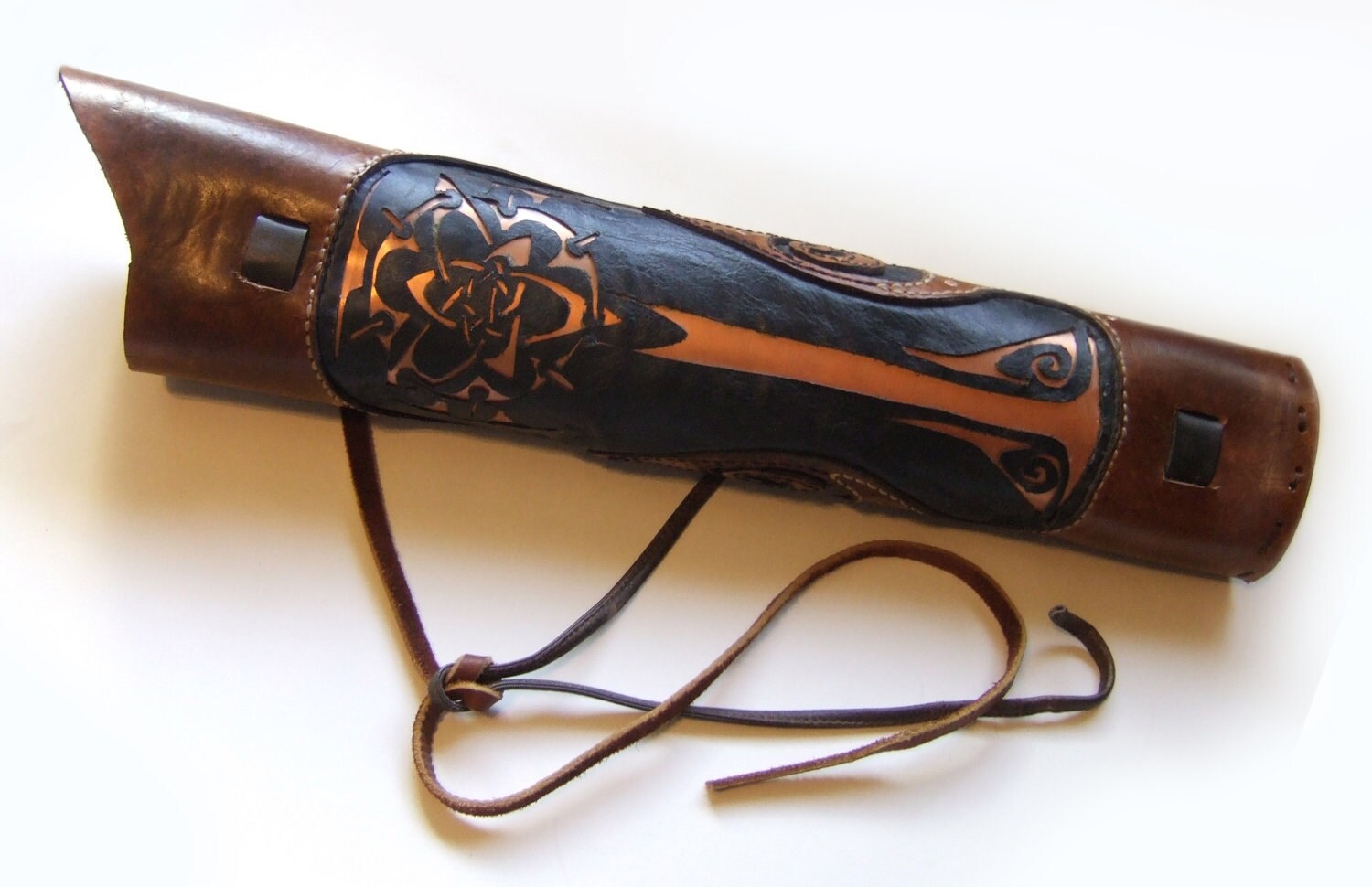 Items similar to Ornate Quiver, thick leather, traditional archery on Etsy