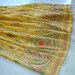 Gyspy Skirt: Maxi Skirt in Yellow with Tangerine Flowers, Long Skirt, Flowy Skirt, Boho Skirt