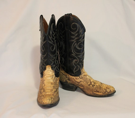 real leather snakeskin boots