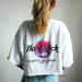 SALE: Vintage 80s Neon Hard Rock Cafe - Save the Planet Crop Top Tshirt