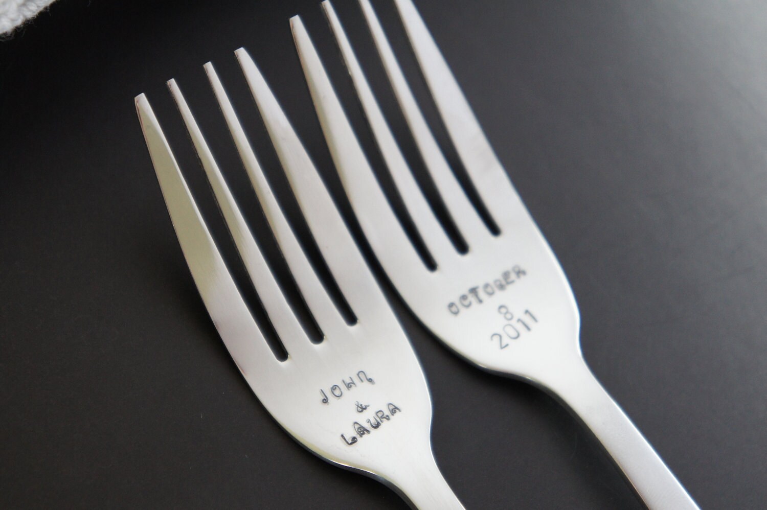 Personalized Wedding Forks Custom Keepsake by RiverValleyJewelry