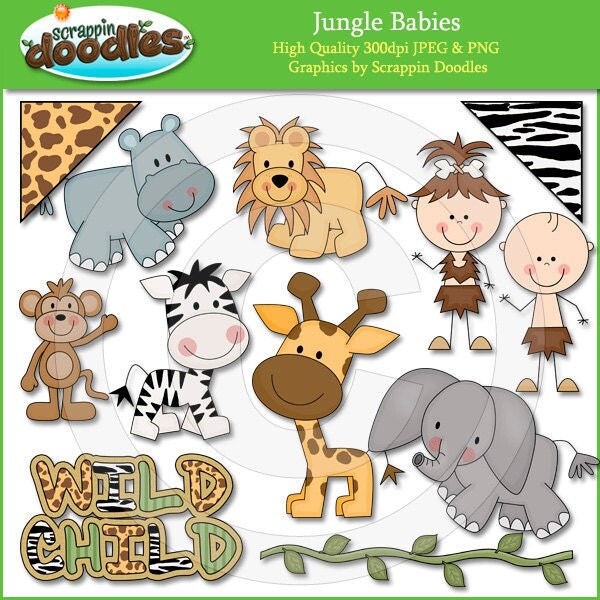 baby shower jungle theme clipart - photo #30