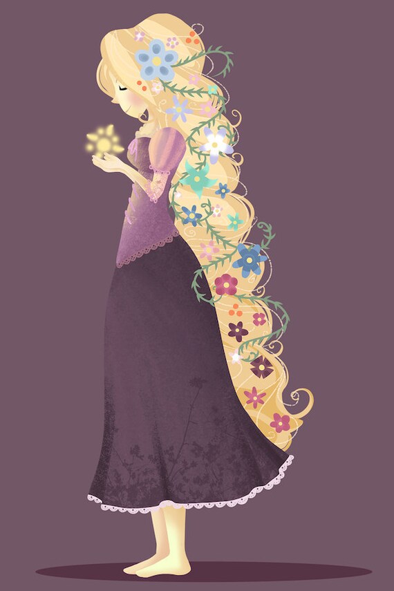 Items similar to Tangled - Rapunzel Braid Print on Etsy