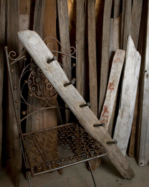 Driftwood Wall Hooks & Shelf with Upcycled Industrial Hardware