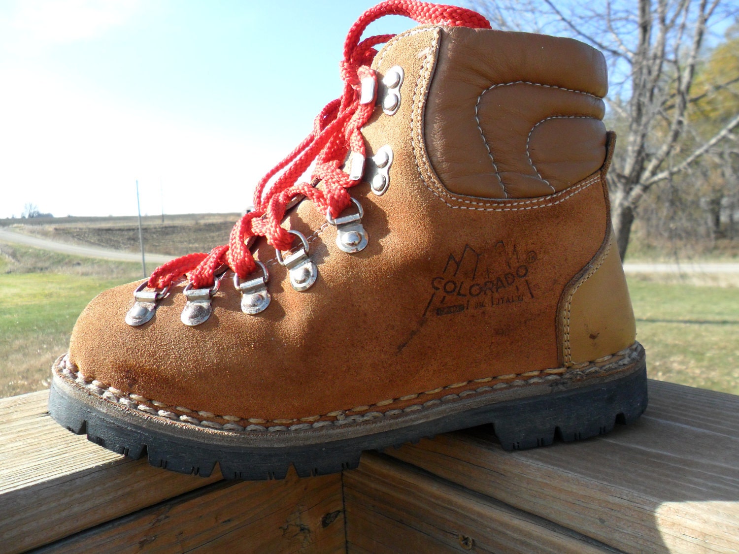Vintage Colorado Steel Toe Hiking Boots Womens Size 7