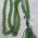 Art Deco Roaring 20s GREEN Seed Bead FLAPPER Sautoir NECKLACE Long