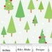 Riley Blake Christmas Candy "Trees" Flannel - Main White 1 yard
