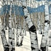 Northern Shadows, large relief woodcut