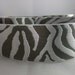 Chocolate and Silver Zebra - Adjustable 1 1/2" Wide Dog Collar