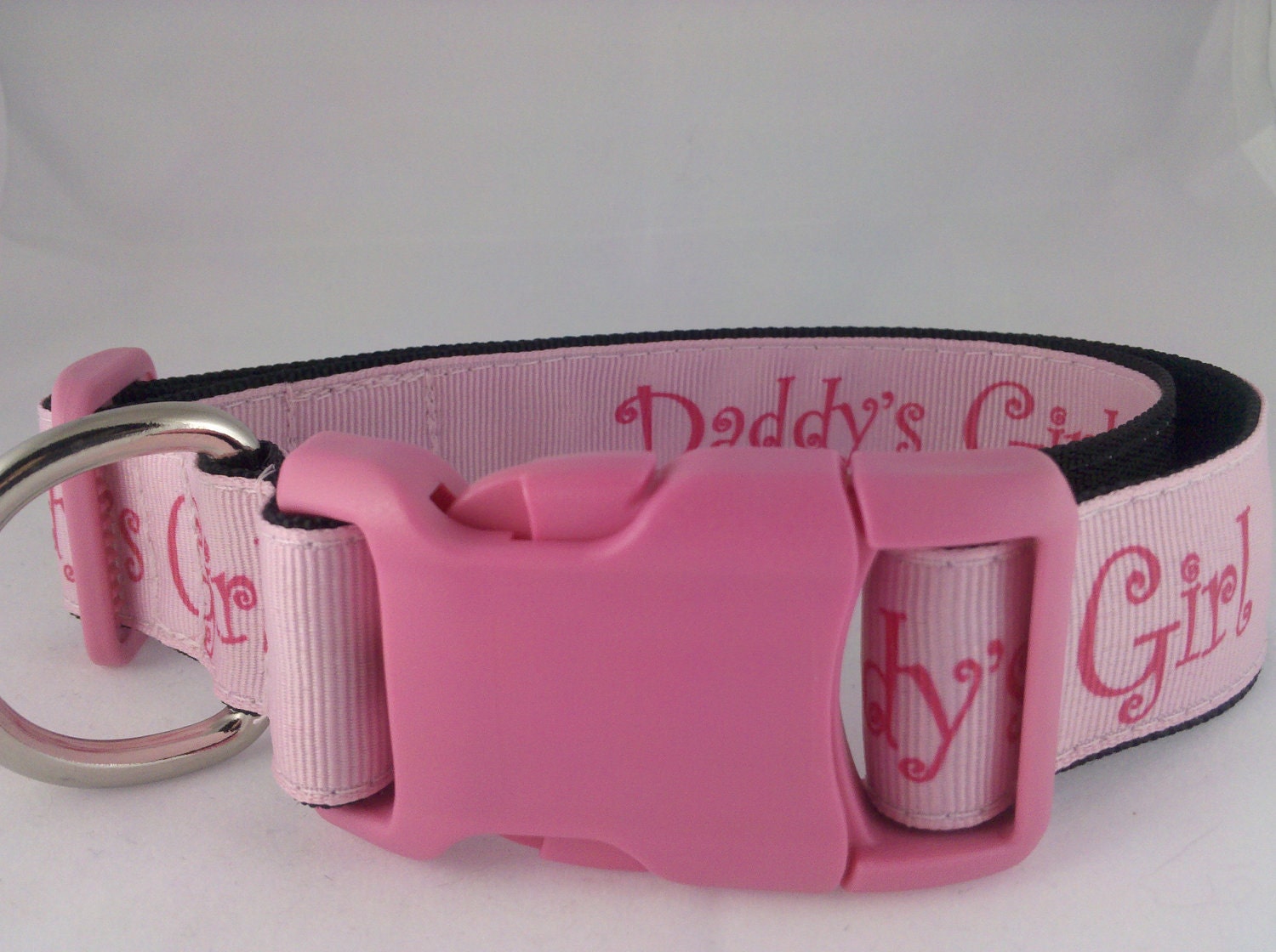 PINK DADDY'S GIRL 1 Adjustable Dog Collar