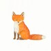 Red Fox Watercolor Painting