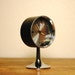 Mid Century Modern Chrome Pedestal Clock - Tulip Base Desk Clock