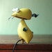 RESERVED FOR DAVEBURGUAN - Zoo Line Wooden Bird Nodder - Mid Century Modern Bird Desk Accessory