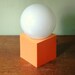 Mid Century Modern Orange Plastic Desk Lamp - Kartell Era Mod Plastic Lamp