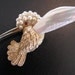 1950s Boucher Hummingbird Brooch pearl and mother of pearl