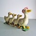 Vintage Cast Iron Doorstop Ducks in a Row