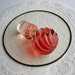 Vintage Cranberry Glass Decanter Stopper Round Swirl