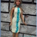 Barbie Clothes Ruffled Halter Dress Yellow & Turquoise