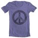 Peace T Shirt - Peace Sign Symbol Shirt - VIolet - Tshirt Tee - Available in sizes L (ctp)