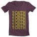 Mens' Women's Unisex YOUTH fashion T shirt - American Apparel Tee Tshirt - Heather Plum - Size M - (gct)