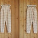 vintage 1980s trousers / pastel pink plaid pants