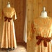 vintage gold brocade silk maxi gown / medium
